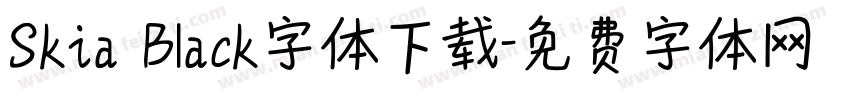 Skia Black字体下载字体转换